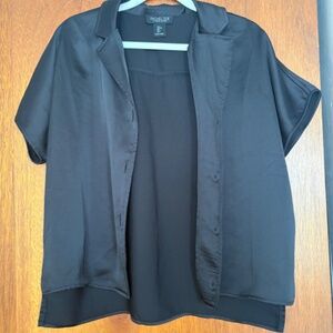 Rachel Zoe Short Sleeve Silk Blouse